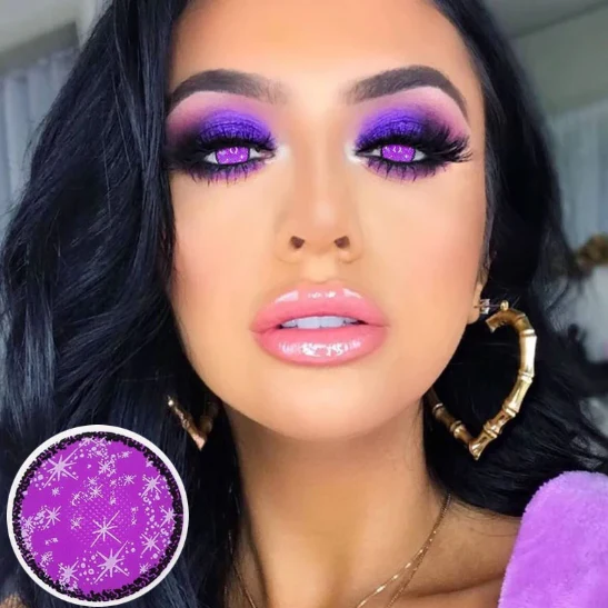 Cosplay Midsummer Purple Colored Contact Lenses - Roseibase