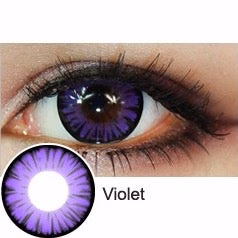 Halloween Miracle D-Violet Prescription Colored Contact Lenses - Roseibase