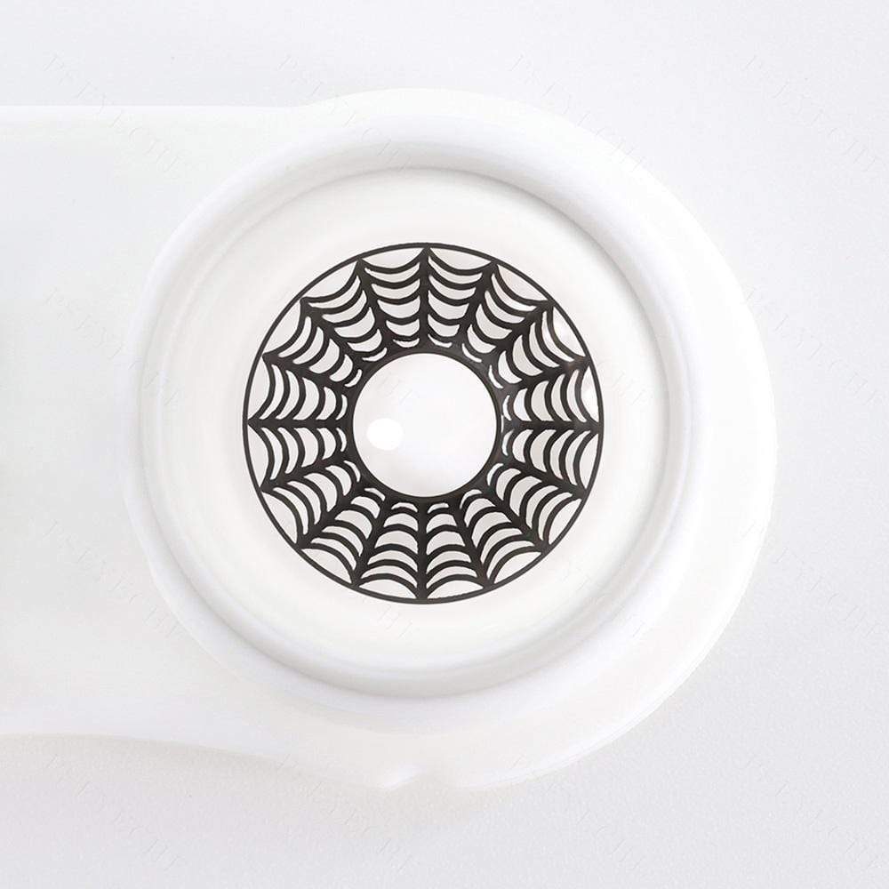 Halloween SpiderWeb White Colored Contact Lenses - Roseibase