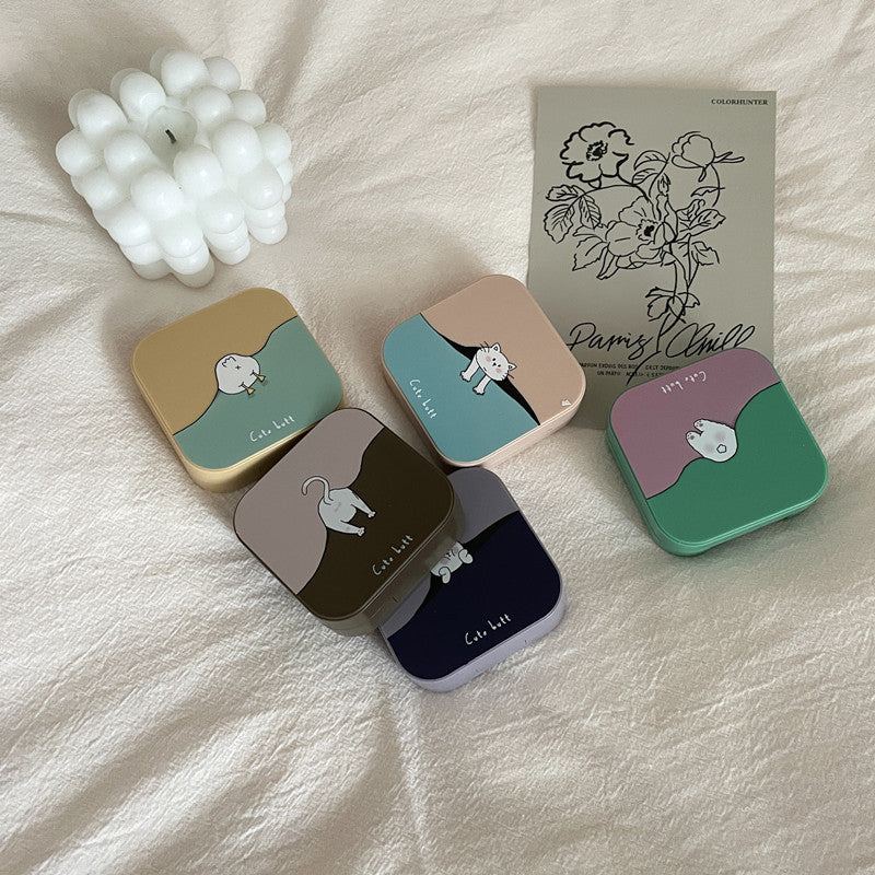 Cute Cartoon Design Colored Contact Lens Case - Roseibase