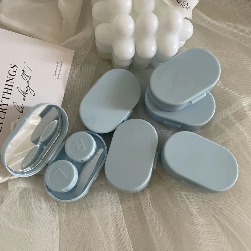Cream Colored Contact Lens Case - Roseibase
