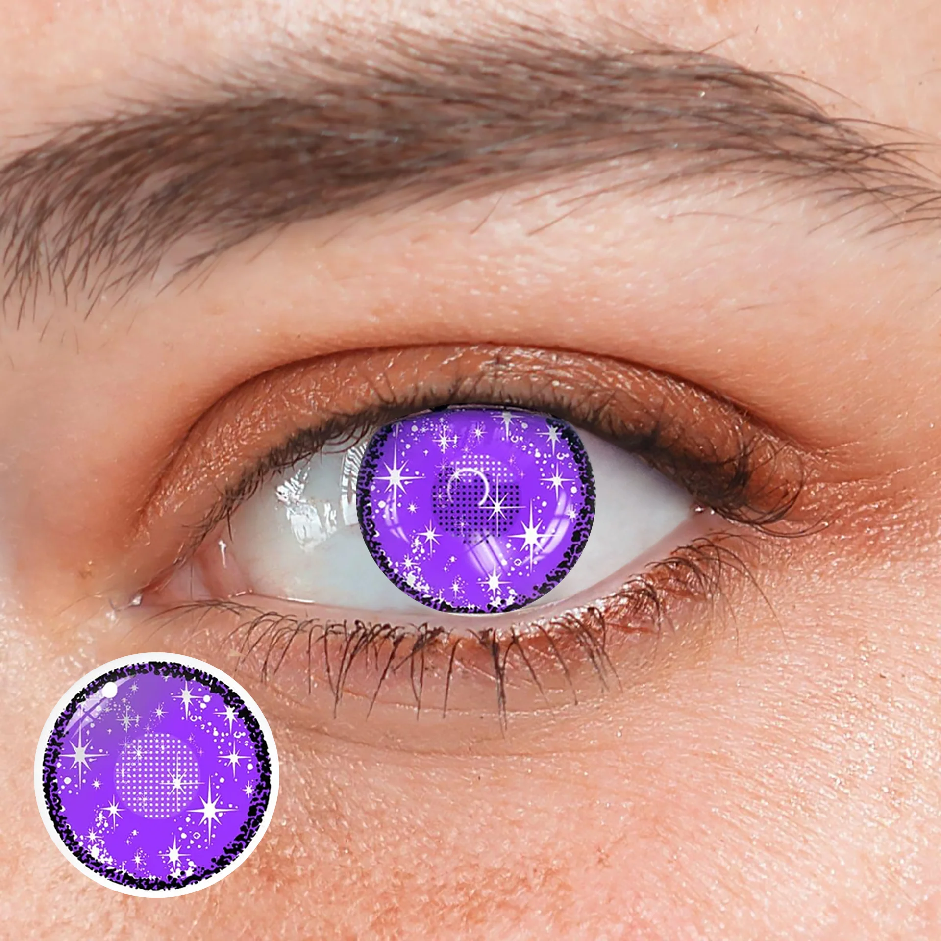 Cosplay Midsummer Purple Colored Contact Lenses - Roseibase