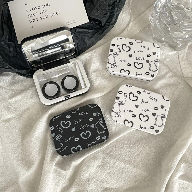 Love Rabbit Colored Contact Lens Case - Roseibase