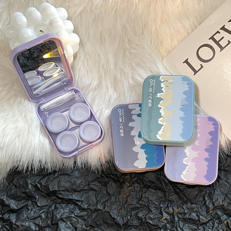Gorgeous Ocean ~ Ins Portable Colored Contact Lens Case - Roseibase