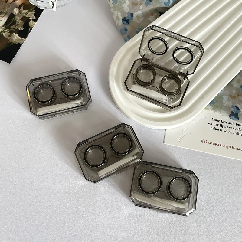 Ins Mini Simple Colored Contact Lens Case - Roseibase