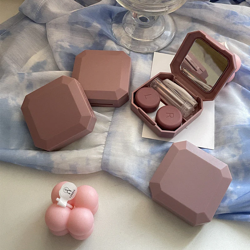 Like Fish Ins Simple Colored Contact Lens Case - Roseibase