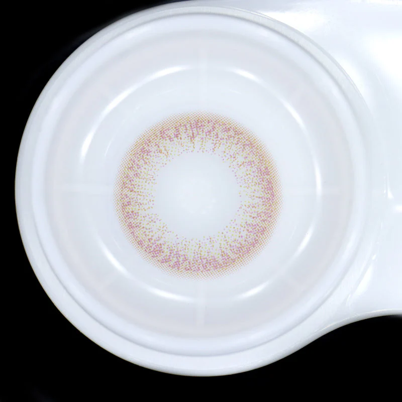 Adriene Pink Brown Prescription Colored Contact Lenses - Roseibase