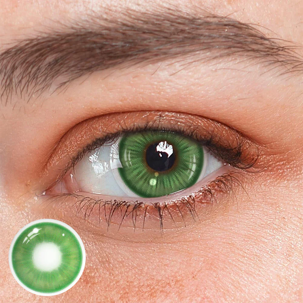 Amaretto Green Colored Contact Lenses - Roseibase