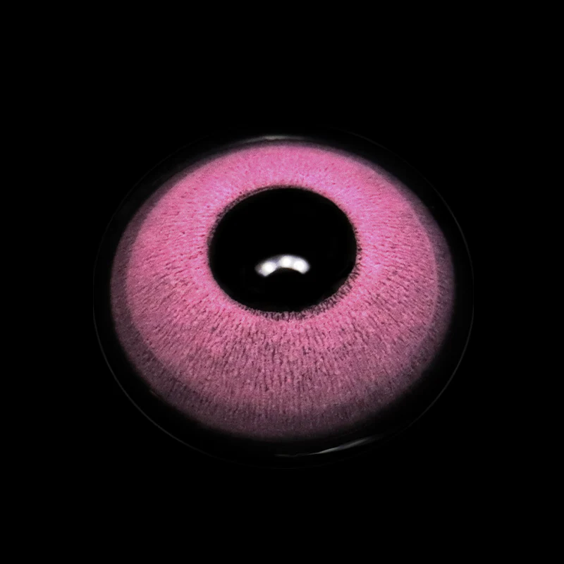 Cosplay Fluorescent Pink Colored Contact Lenses - Roseibase