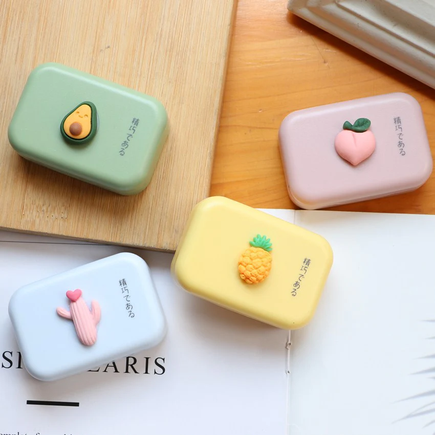 INS Fish-like Simple Colored Contact Lens Case - Roseibase