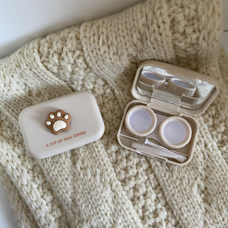 Milktea Colored Contact Lens Case - Roseibase