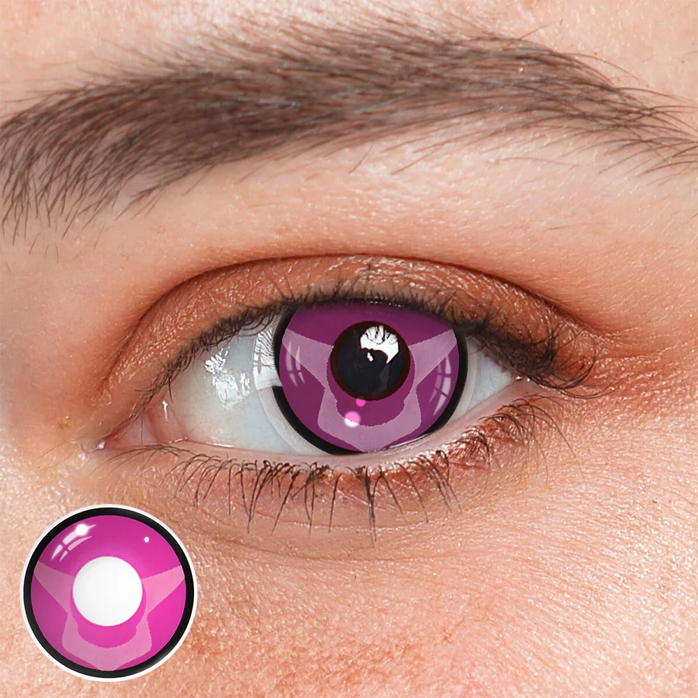 Cosplay Pink Love Dark Pink Colored Contact Lenses - Roseibase