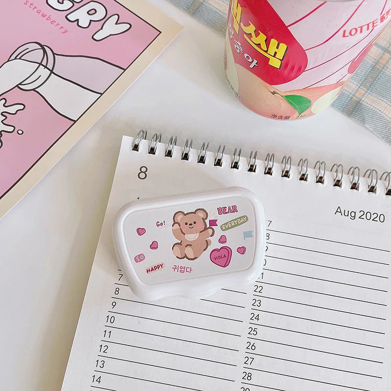 Cute Bear Colored Contact Lens Case - Roseibase