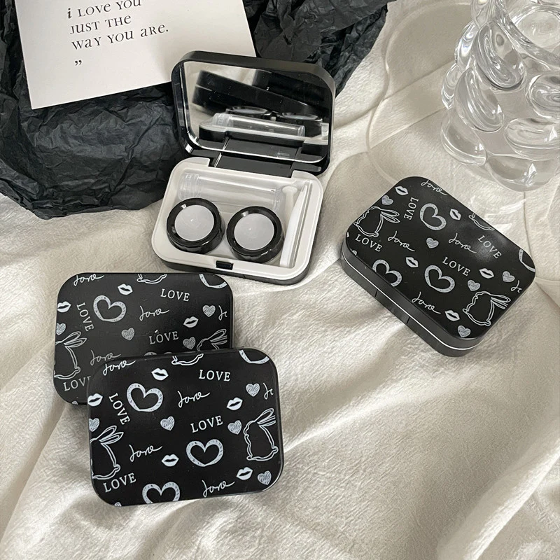 Love Rabbit Colored Contact Lens Case - Roseibase