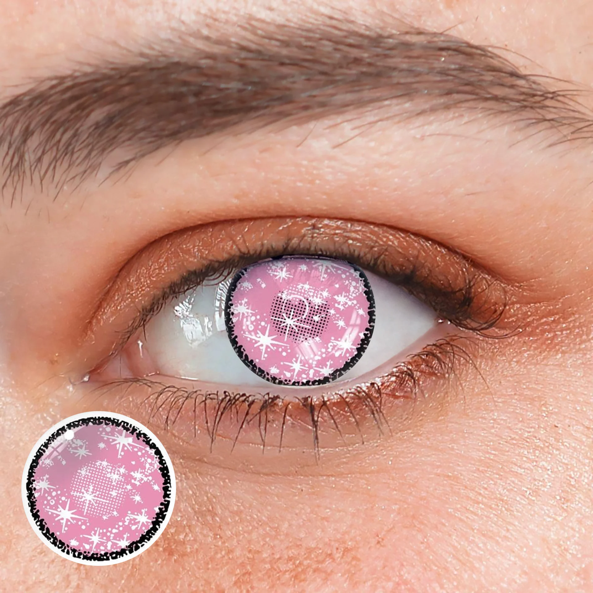 Cosplay Coral Pink Colored Contact Lenses - Roseibase