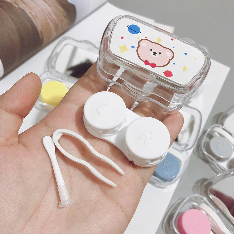 Cute Cartoon Colored Contact Lens Case - Roseibase