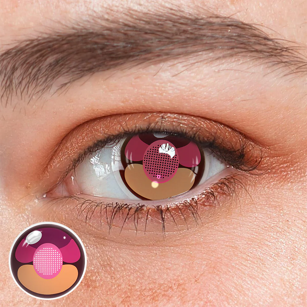 Cosplay Cherry Cat Purple Colored Contact Lenses - Roseibase