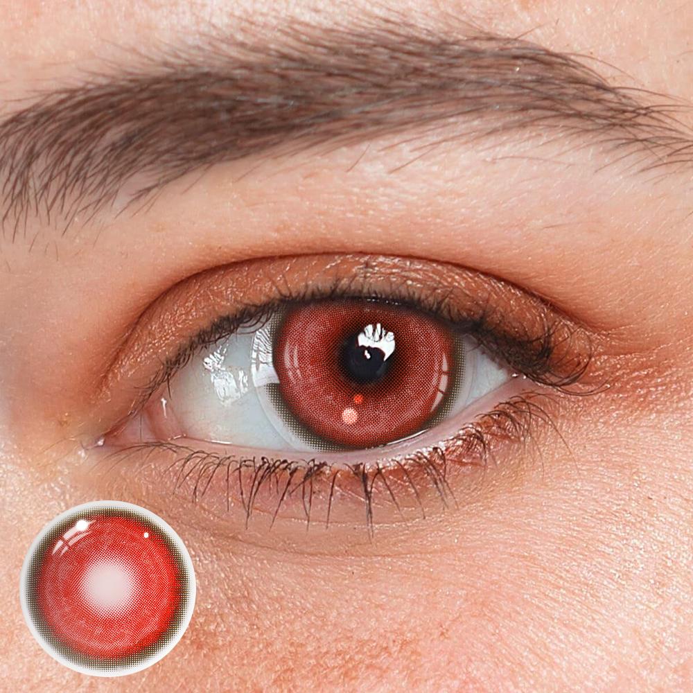 Cosplay KOI Red Colored Contact Lenses - Roseibase