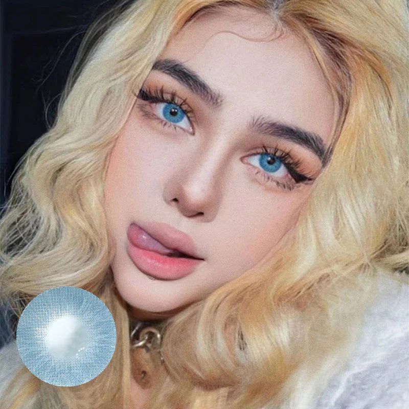 Love Story Martini Blue Prescription Colored Contact Lenses - Roseibase