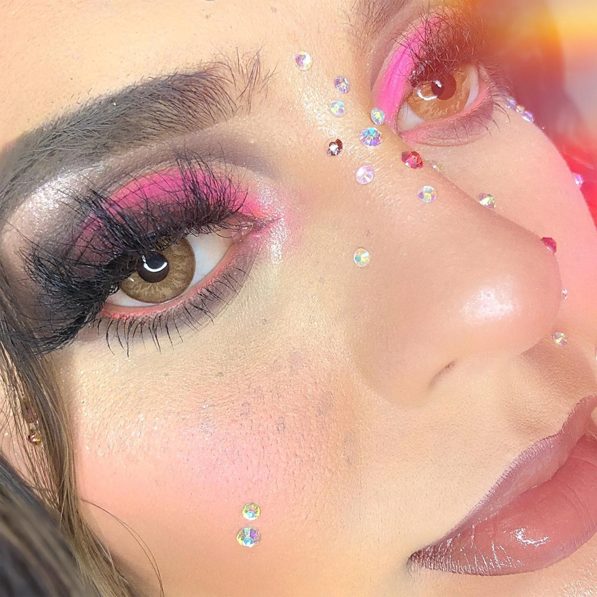 Cocktail Tequila Sunrise Brown Colored Contact Lenses - Roseibase