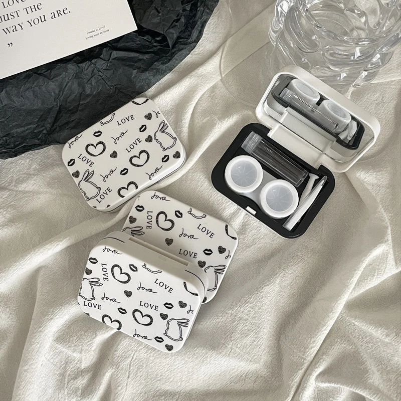 Love Rabbit Colored Contact Lens Case - Roseibase