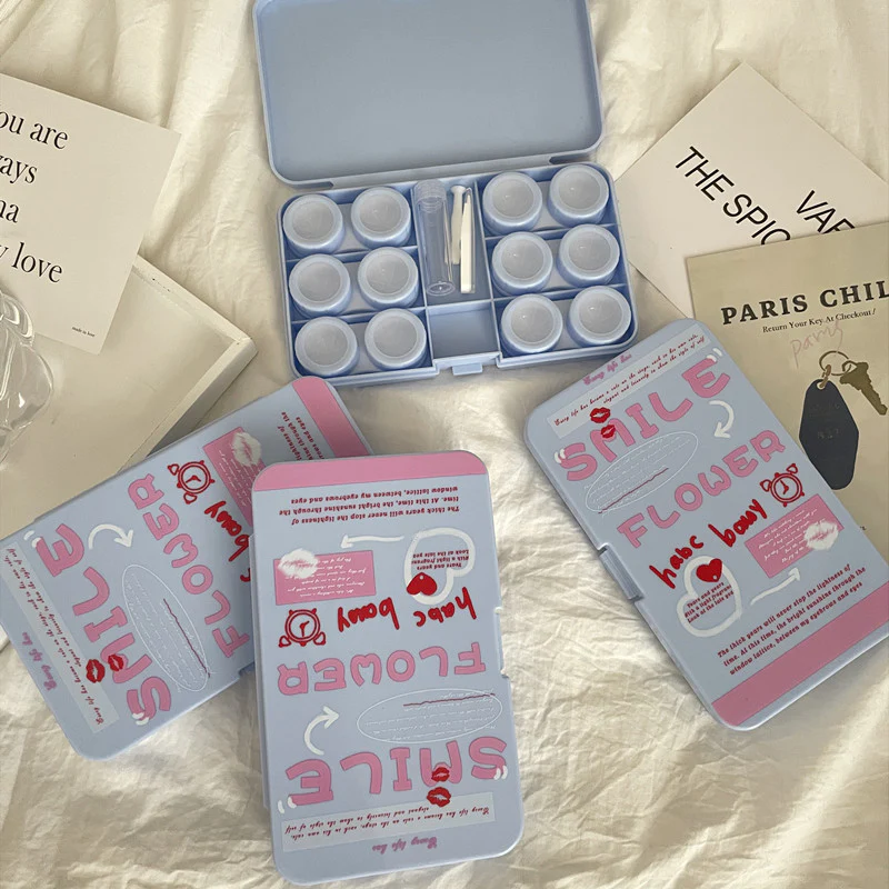 American Creative Text Colored Contact Lens Case - Roseibase