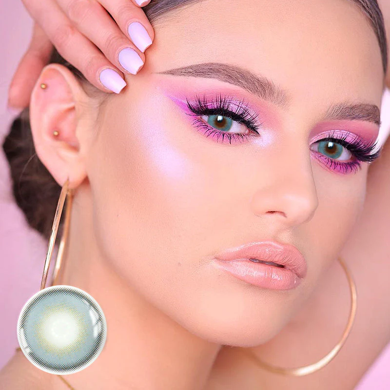 Halo Blue Prescription Colored Contact Lenses - Roseibase