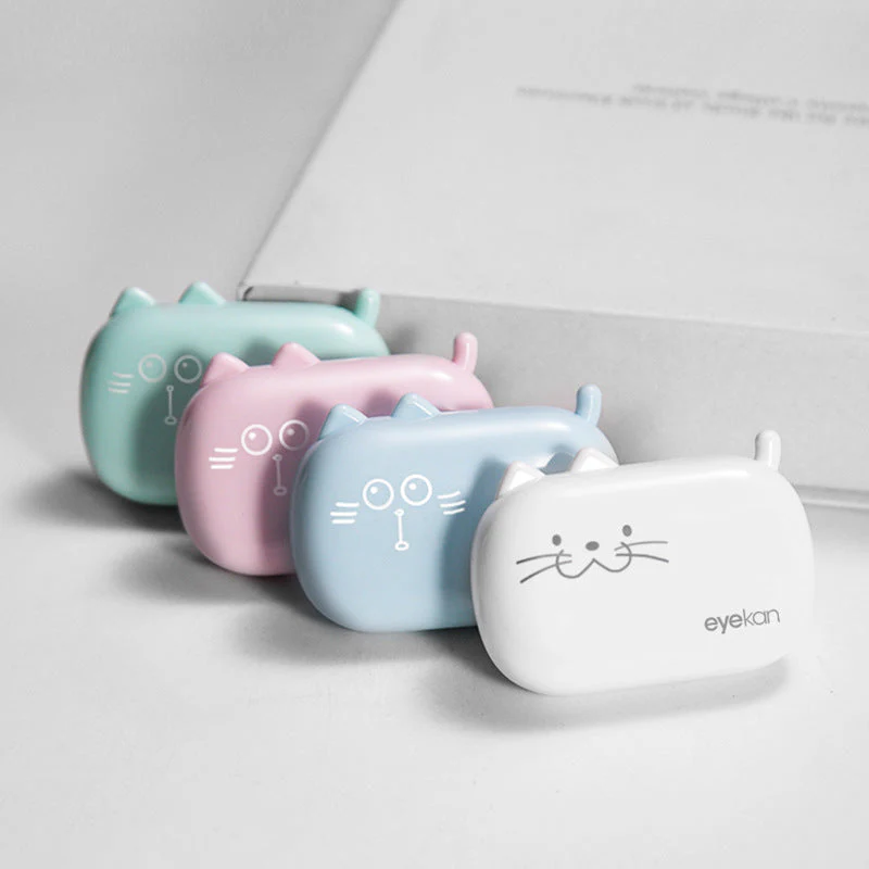 KD Cat Colored Contact Lens Case - Roseibase