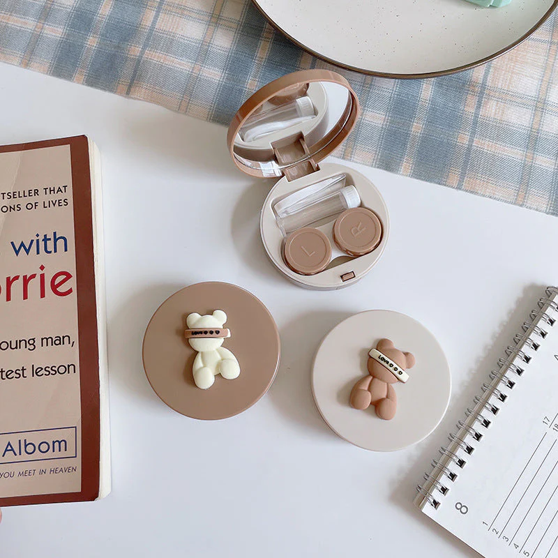 Cute Puppy Colored Contact Lens Case - Roseibase