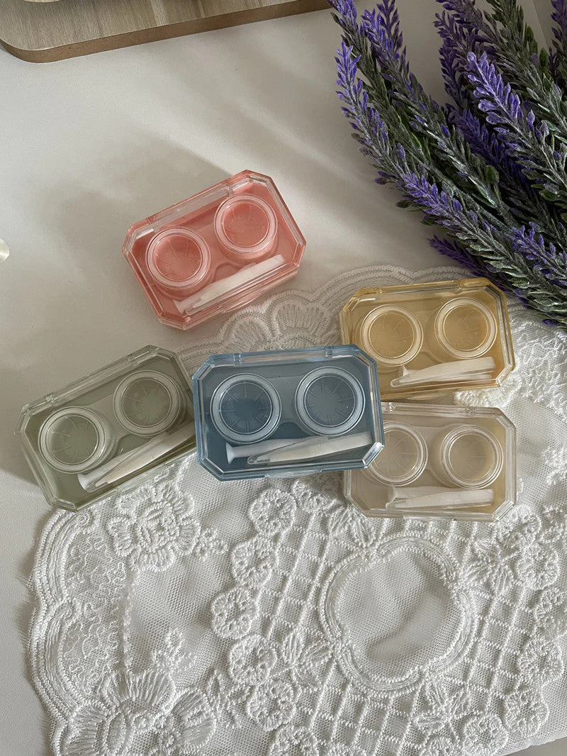Mini Colored Contact Lens Case - Roseibase
