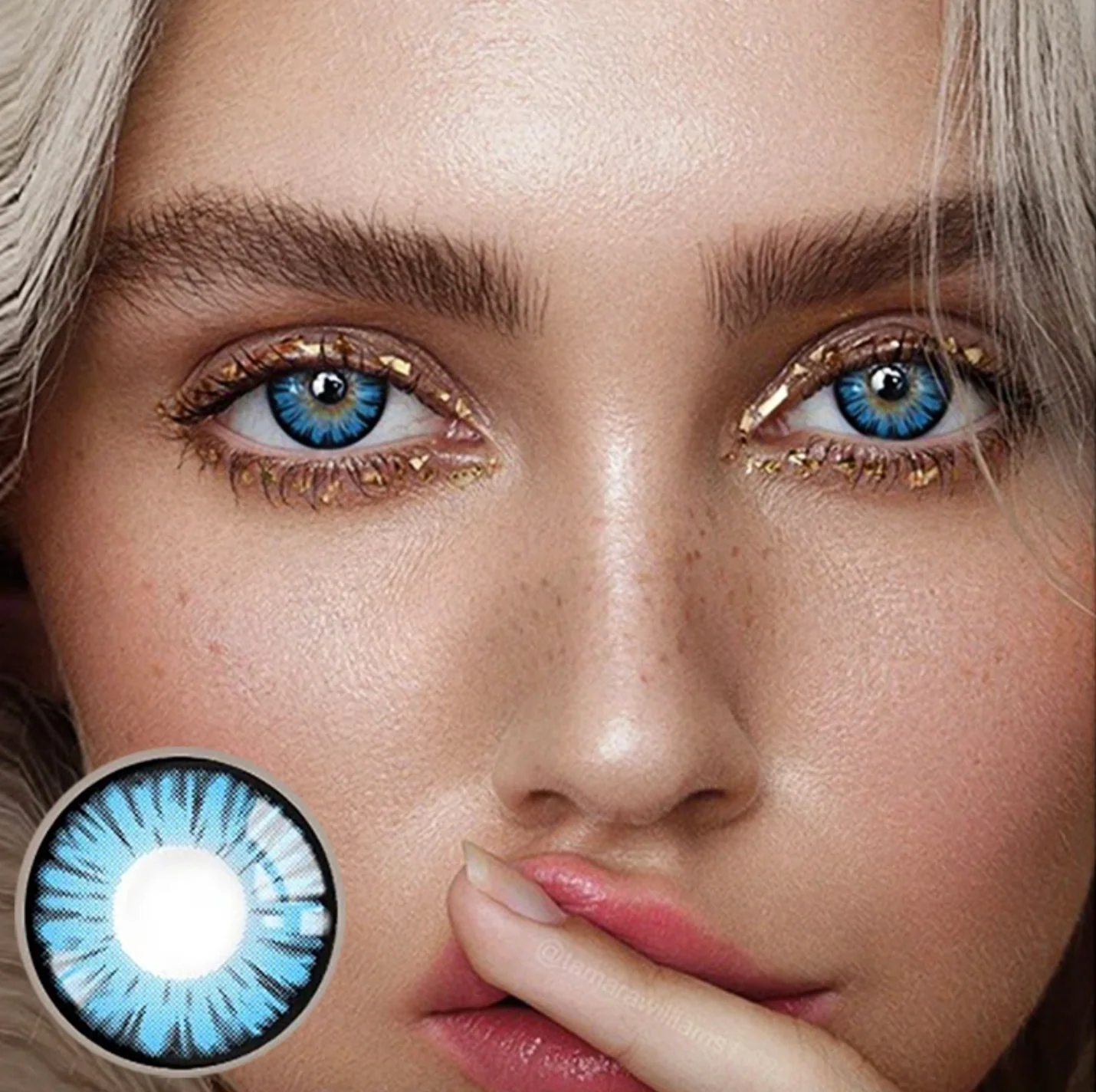 Halloween Miracle Tinged Blue Prescription Colored Contact Lenses - Roseibase