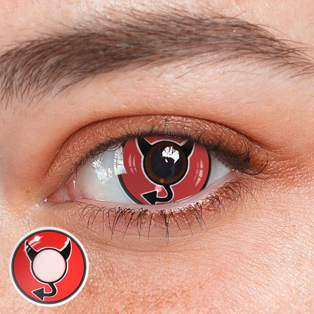Halloween Little Devil Red Colored Contact Lenses - Roseibase