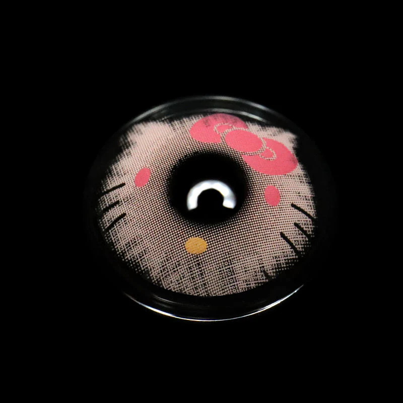 Cosplay Sweet Kitty Pink Colored Contact Lenses - Roseibase