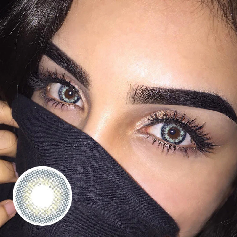 DNA Taylor Blue Gray Prescription Colored Contact Lenses - Roseibase