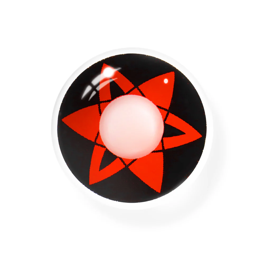 Cosplay NARUTO Uchiha Sasuke Shalingan Red Prescription Colored Contact Lenses - Roseibase