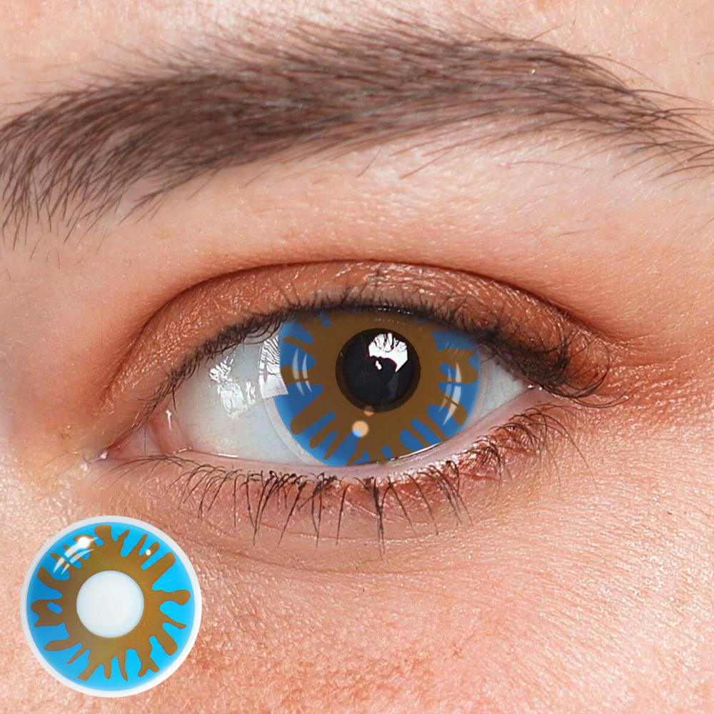 Halloween Crack Blue Colored Contact Lenses - Roseibase