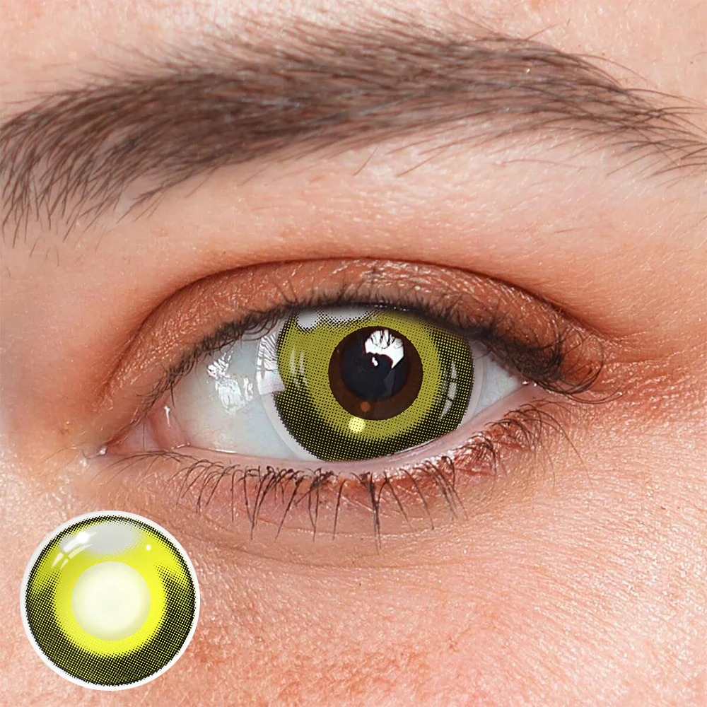 Cosplay Agate Yellow Colored Contact Lenses - Roseibase