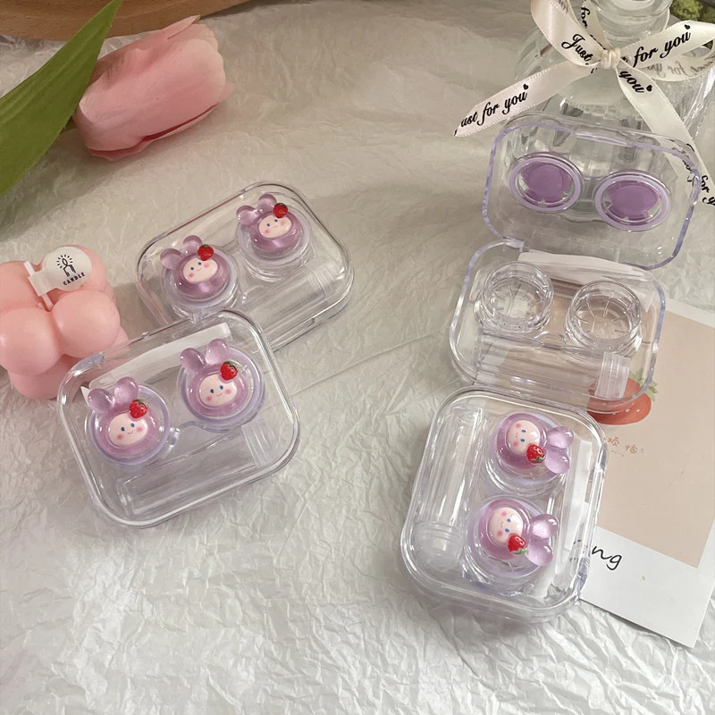 Mini Rabbit Colored Contact Lens Case - Roseibase