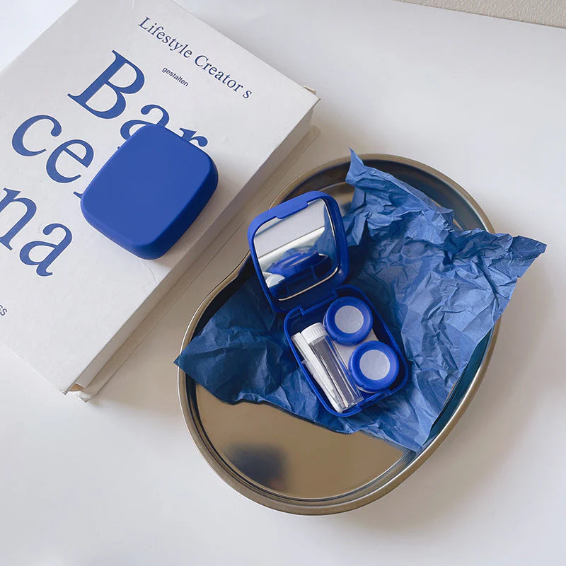Klein Blue Colored Contact Lens Case - Roseibase