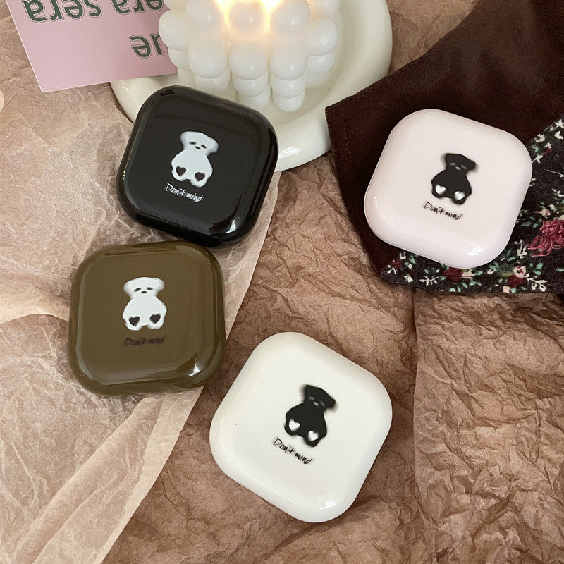 Milk Tea Bear Colored Contact Lens Case - Roseibase