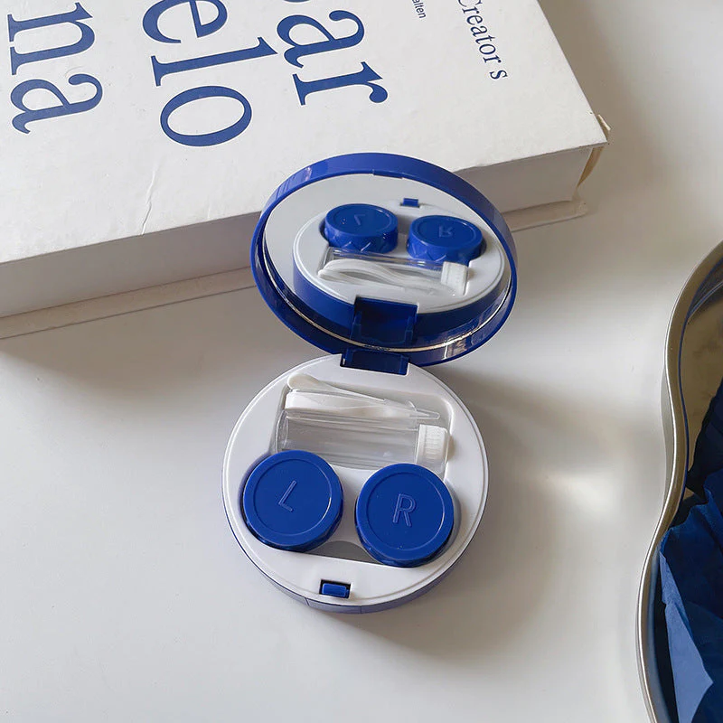 Klein Blue Colored Contact Lens Case - Roseibase