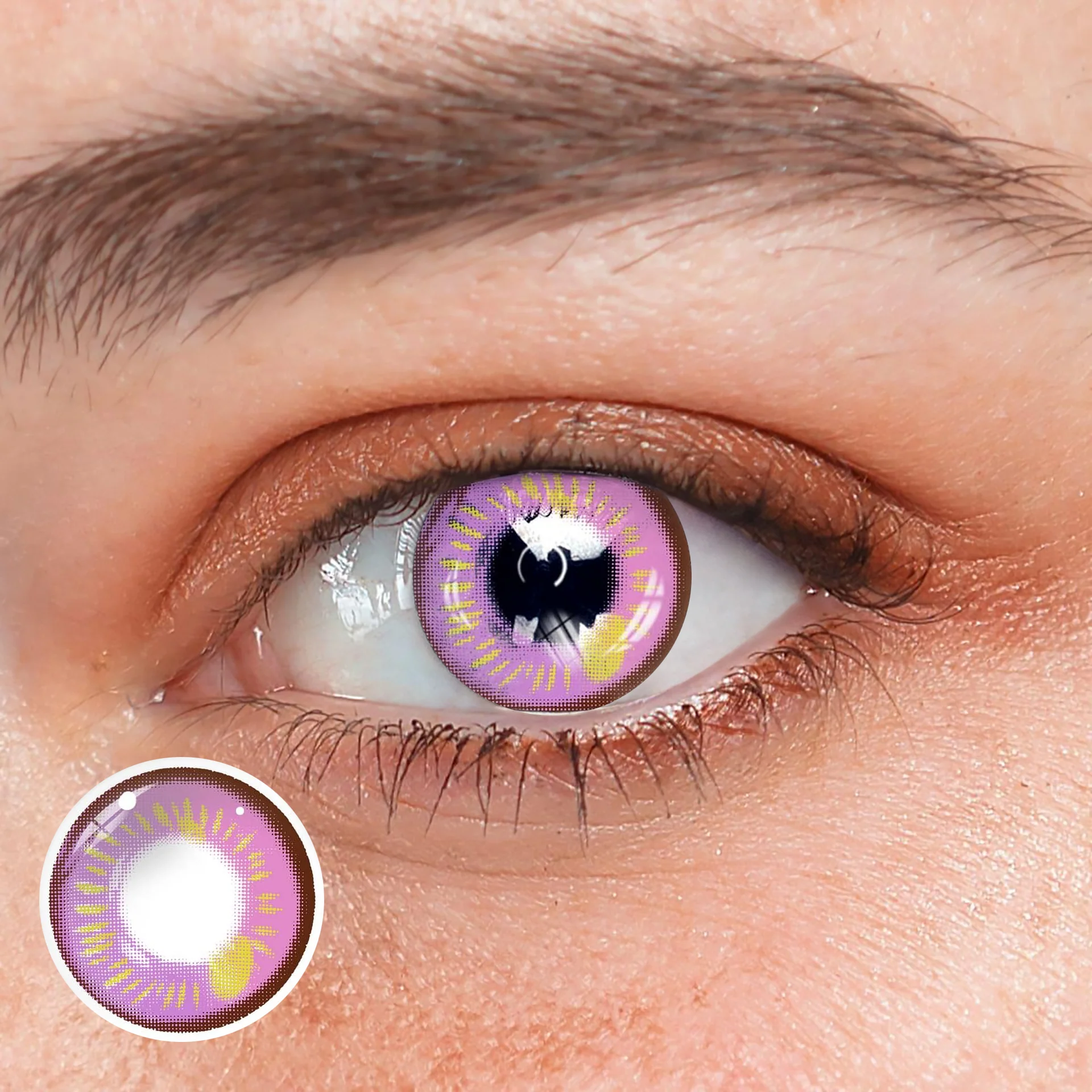 Cosplay Anime Purple Prescription Contact Lenses - Roseibase
