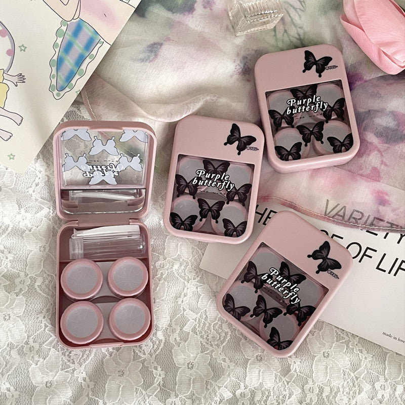 Cool Butterflies Colored Contact Lens Case - Roseibase