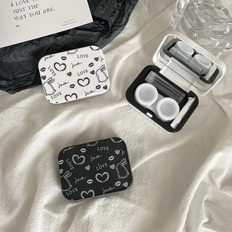 Love Rabbit Colored Contact Lens Case - Roseibase