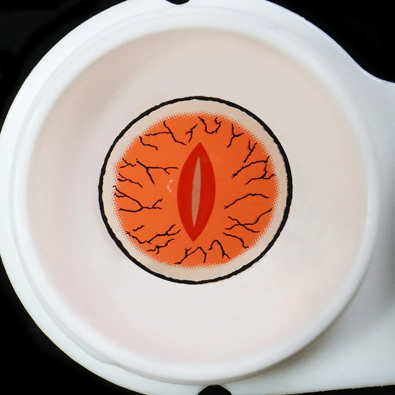 Cosplay Demon Slayer Kibutsuji Muzan Red Colored Contact Lenses - Roseibase