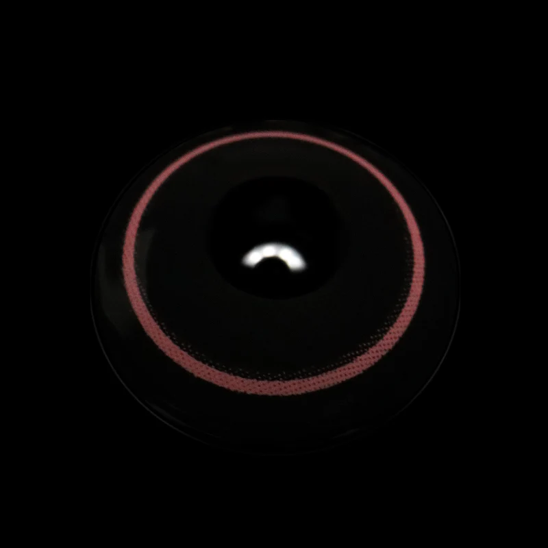 Cosplay Circle Line Black Pink Colored Contact Lenses - Roseibase
