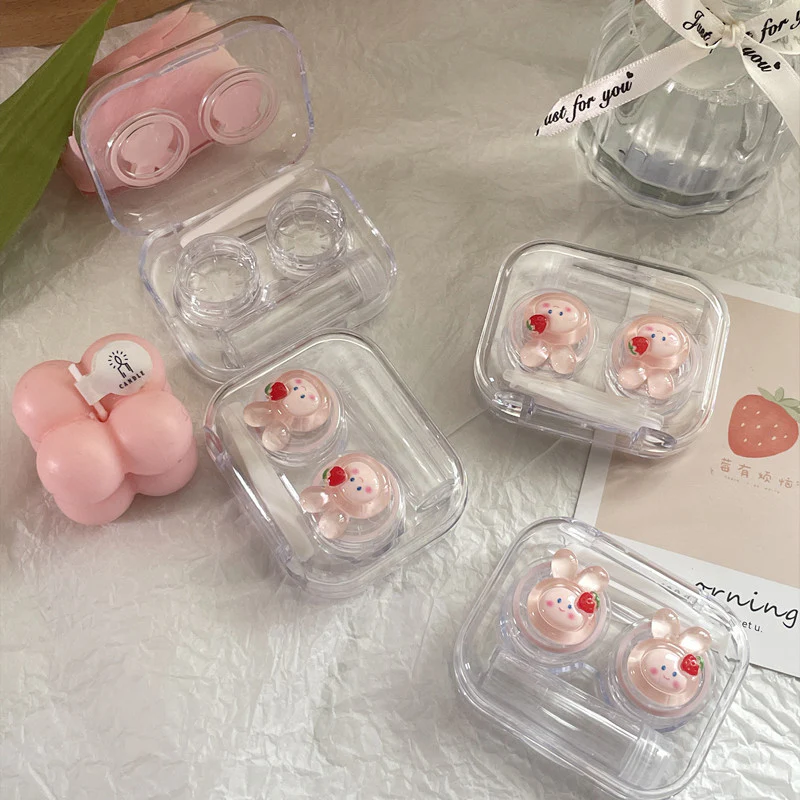 Mini Rabbit Colored Contact Lens Case - Roseibase