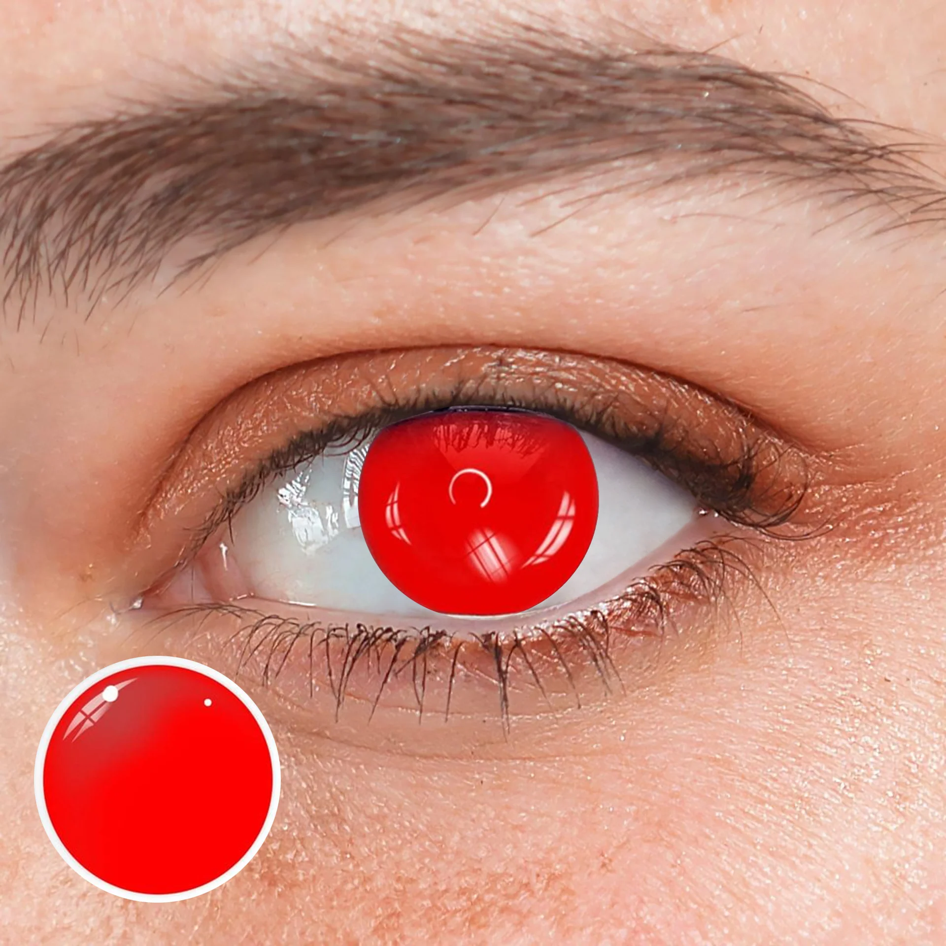 Halloween All Red Colored Contact Lenses - Roseibase