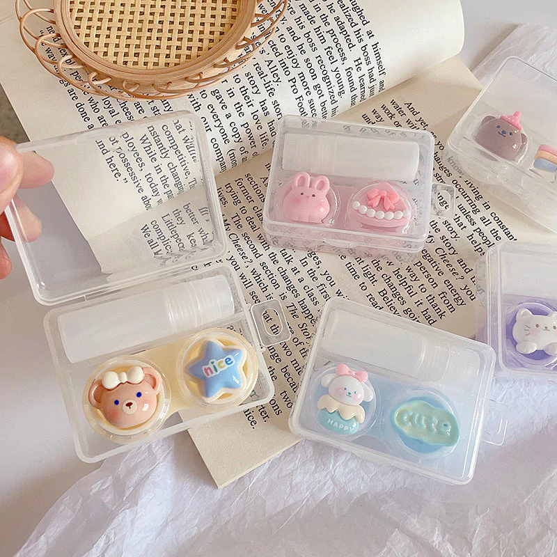 Cute Cartoon Animal Colored Contact Lens Case - Roseibase