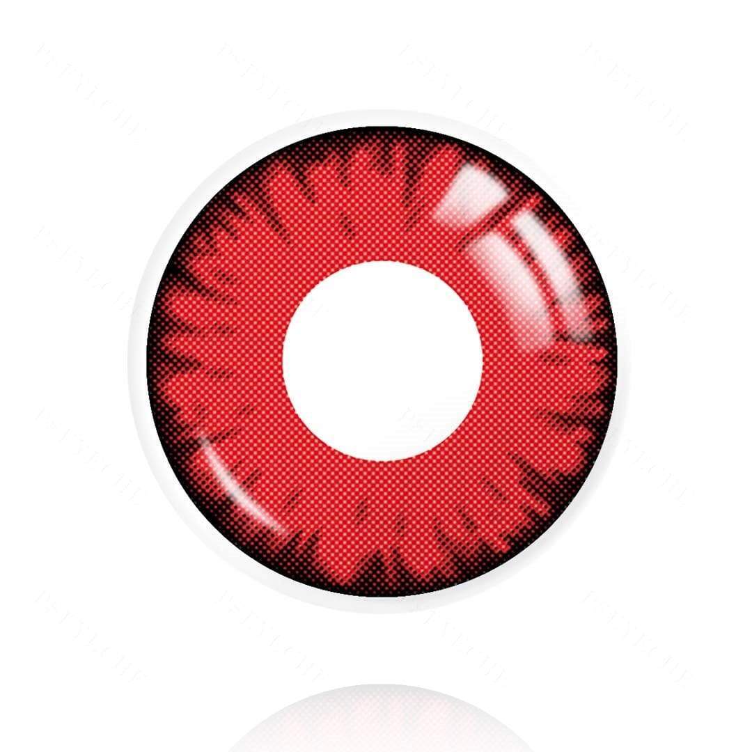 Cosplay Lucifer's Eye Red Prescription Colored Contact Lenses - Roseibase